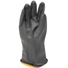 Caucho Industrial Guantes de trabajo de trabajo pesado, guante de látex (negro)